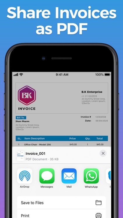 Spark: invoice maker app screenshot-3