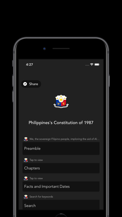 Philippines Constitution 1987 Screenshot