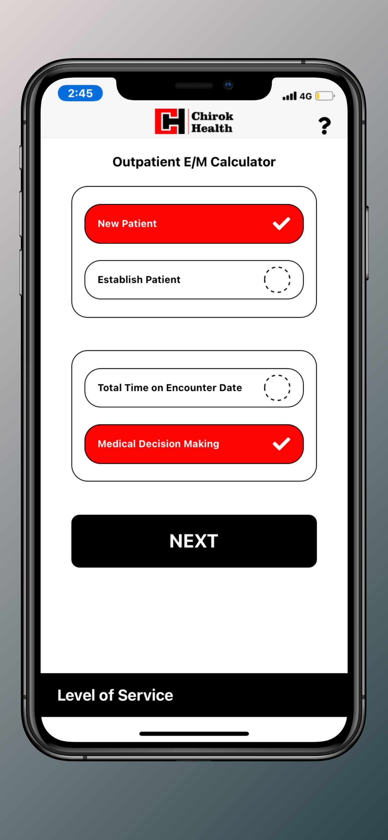 Chirok Health E/M Calculator