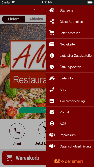 Restaurant Amor Screenshot