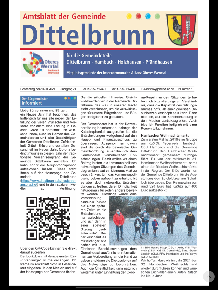 Amtsblatt Gemeinde Dittelbrunn