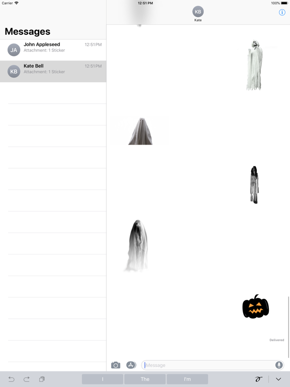 ghosts stickers iPad screenshot