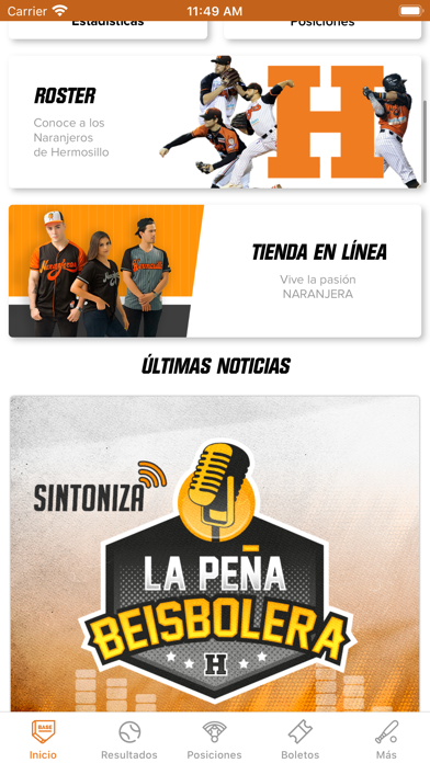 Naranjeros de Hermosillo Screenshot