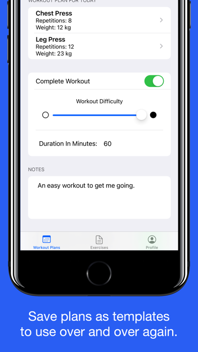 Workout Planner - Exercise Screenshot