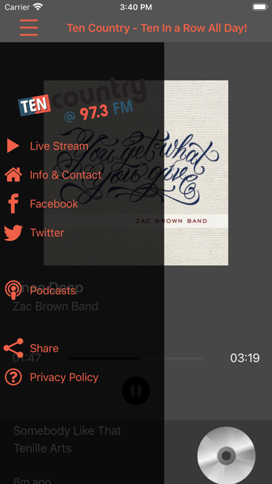 Ten Country 97.3 Screenshot
