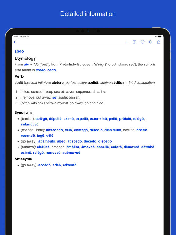 Screenshot #5 pour Dictionary of Latin Language