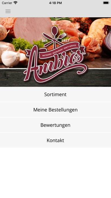 Metzgerei-Ambros BestellApp Screenshot
