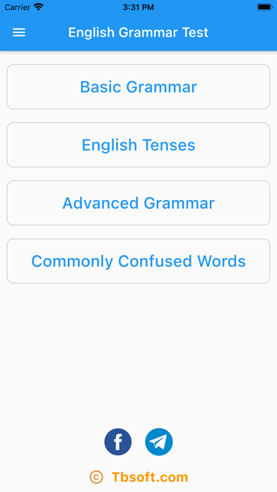 English Grammar & Test Screenshot