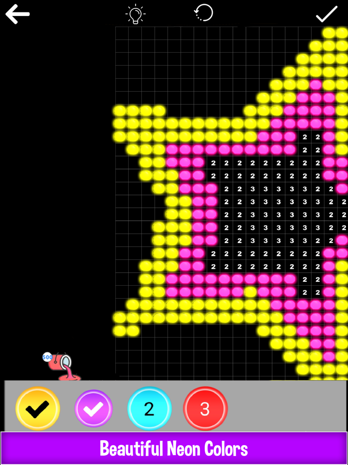 Lite-Brite Numbers Retro Art