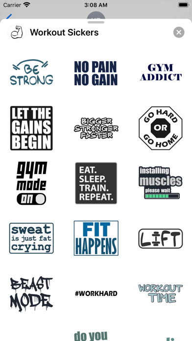 Workout Stickers screenshot 2