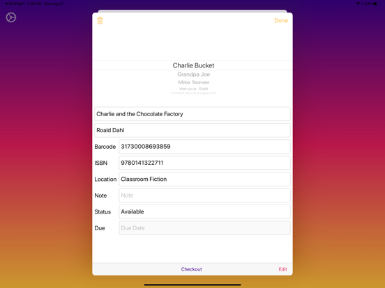 Bookshelf Scanner iPad screenshot 4 - Book app