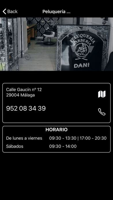 Dani Peluquería Screenshot