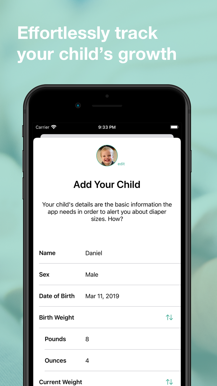Diaper Alerts for growing baby