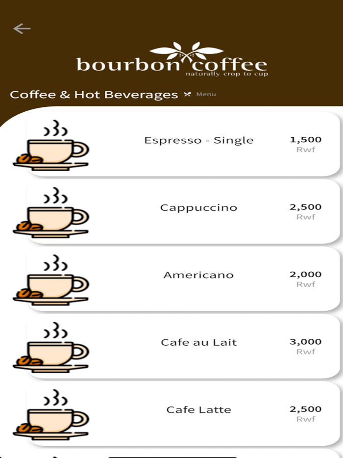 Bourbon Coffee Rwanda