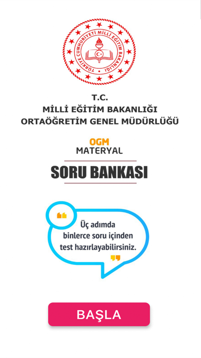 OGM Materyal Soru Bankası Screenshot