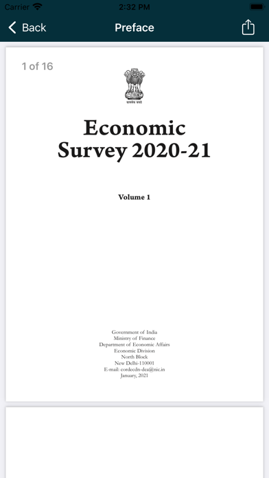 Economic Survey Screenshot