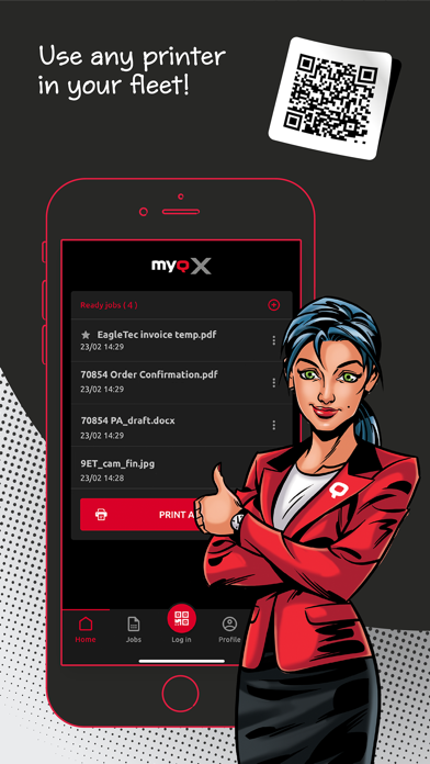MyQ X Mobile Client Screenshot