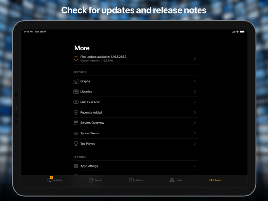 Varys for Plex iPad screenshot 8 - Utilities app