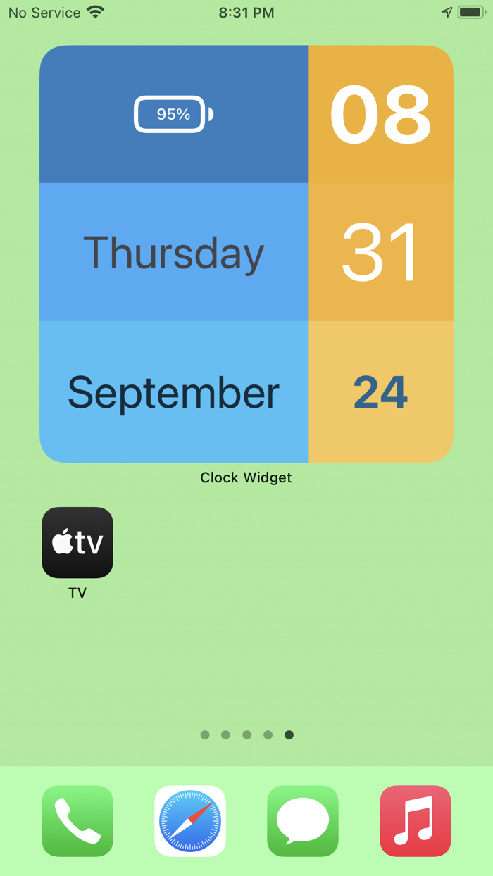 Clock Widget - Funky Colors