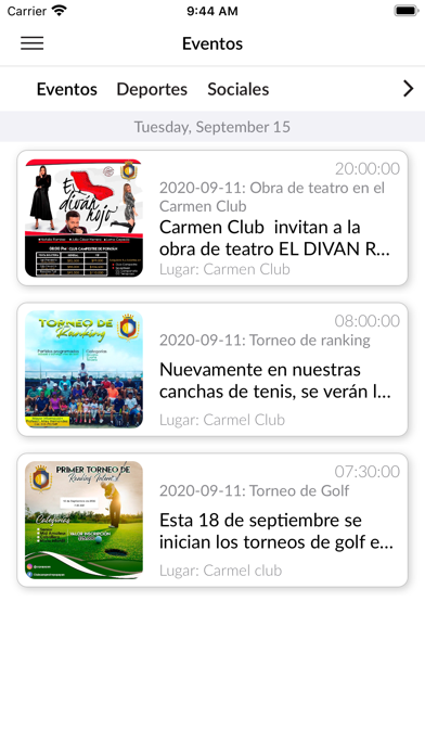 Carmel Club Screenshot