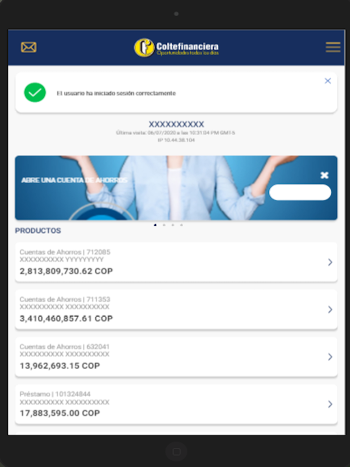 Coltefinanciera App Personas