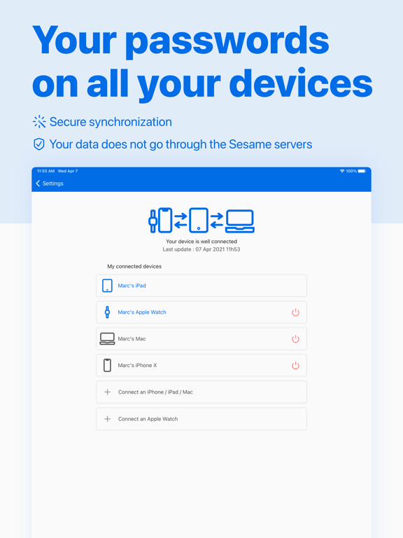 Sésame secure Password Manager iPad screenshot 5 - Productivity app