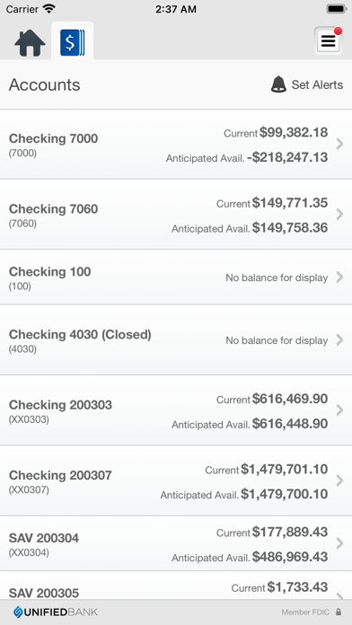 Unified Bank Business Screenshot
