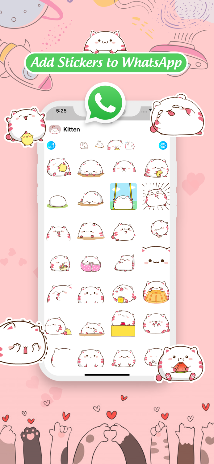 Cute Chubby Kitten Stickers