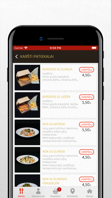 E-restoranas Screenshot