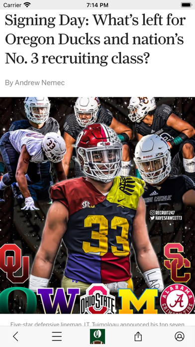 Ducks Football News Screenshot