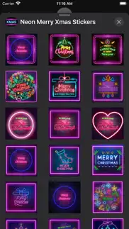 neon merry xmas stickers iphone screenshot 4