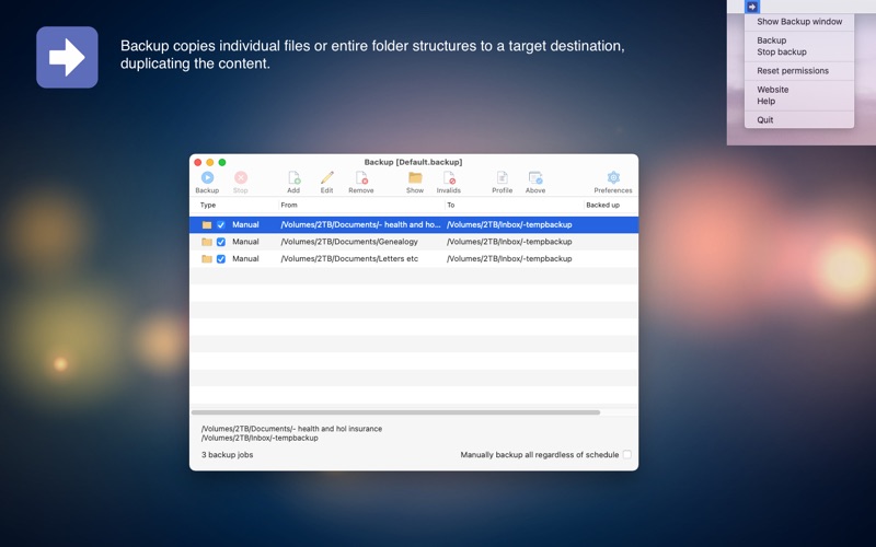 Screenshot #1 pour Backup