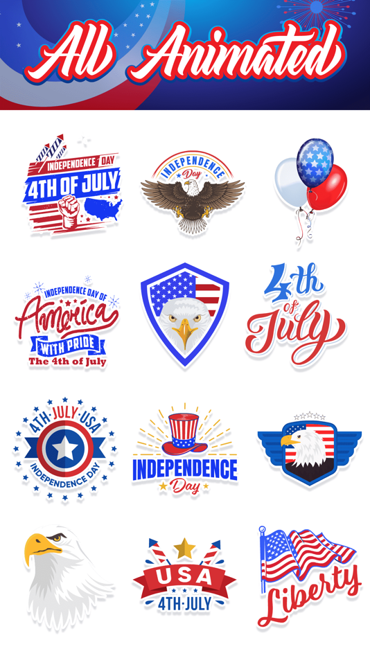 4th of July: Animated Stickers - 1.2.2 - (iOS)