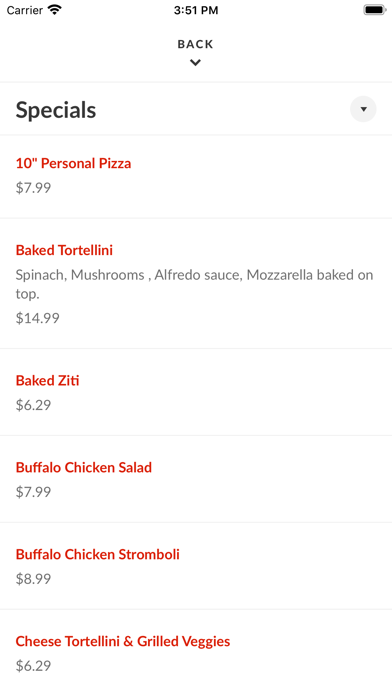 Assaggio's Pizzeria Screenshot