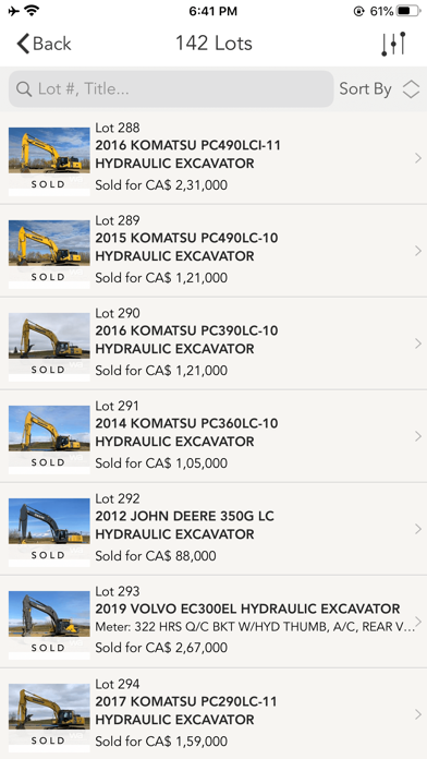 Weaver Auctions Screenshot