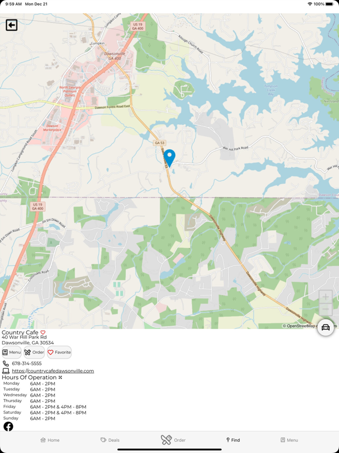 Country Cafe Dawsonville