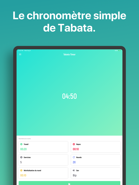 Screenshot #4 pour Tabata Timer □ Minuteur
