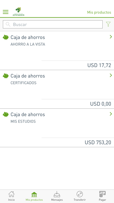 Artesanos en línea Screenshot