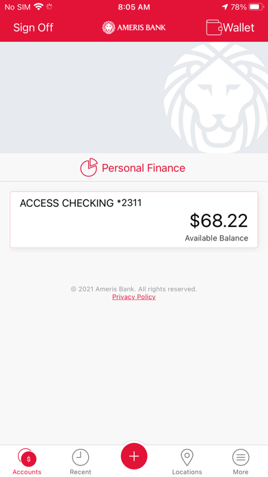 Ameris Bank Personal Mobile Screenshot 3 - AppWisp.com Ameris Bank Personal Mobile Screenshot 3 - AppWisp.com