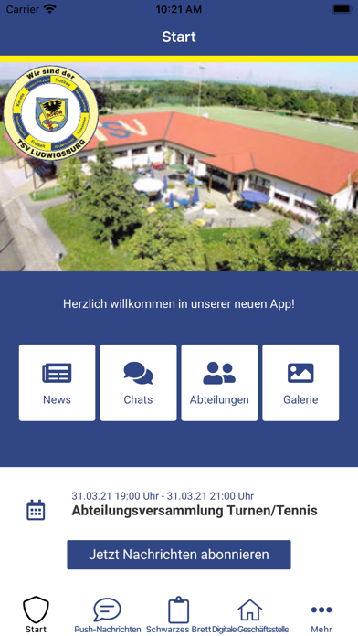TSVLB Fan und Mitglieder App Screenshot