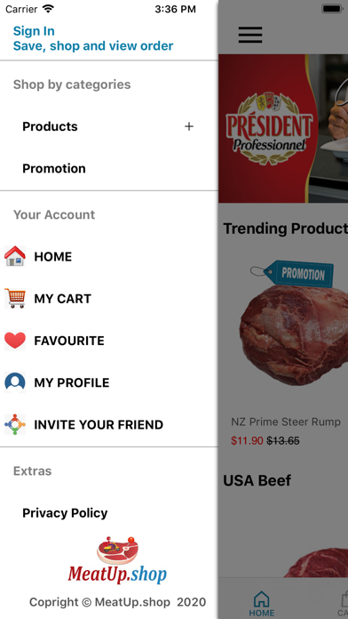 Meatup.shop Screenshot