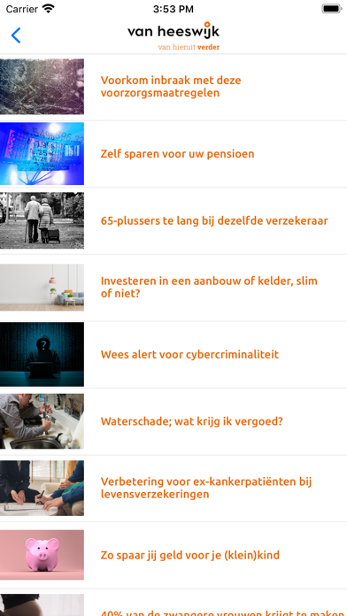 Van Heeswijk Assurantie Screenshot