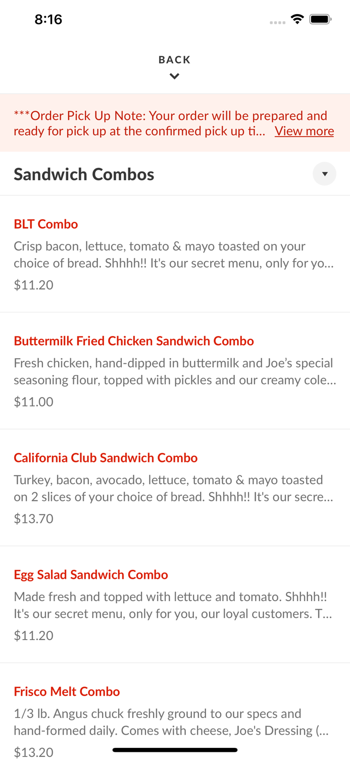 Joe Schmoes Take Out