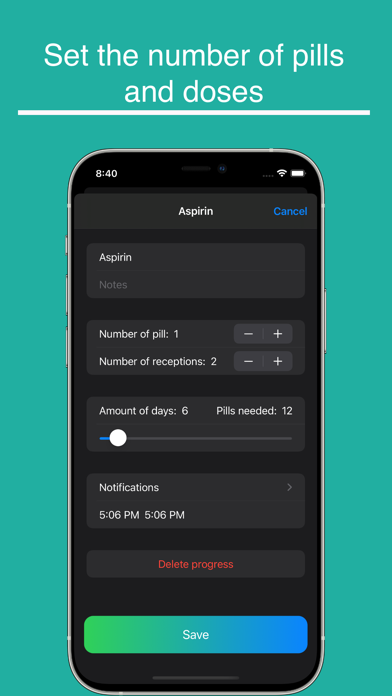 Tablet: reminder Screenshot