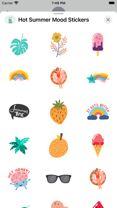 Hot Summer Mood Stickers Screenshot