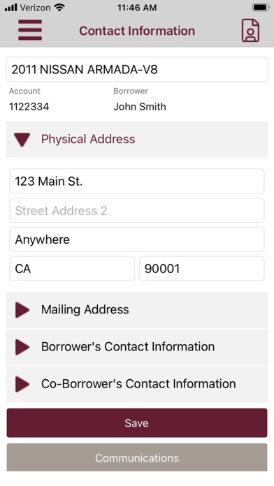 Mechanics Bank Auto Finance Screenshot