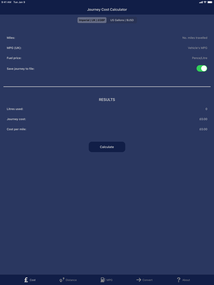 JourneyCalc - Cost Calculator