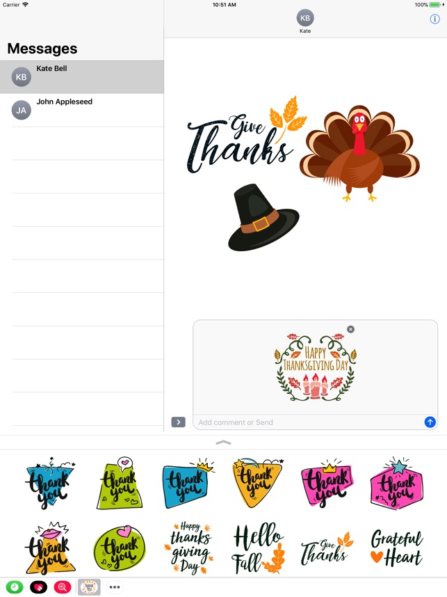 Thanks Thank You Sticker by Clare V. for iOS & Android