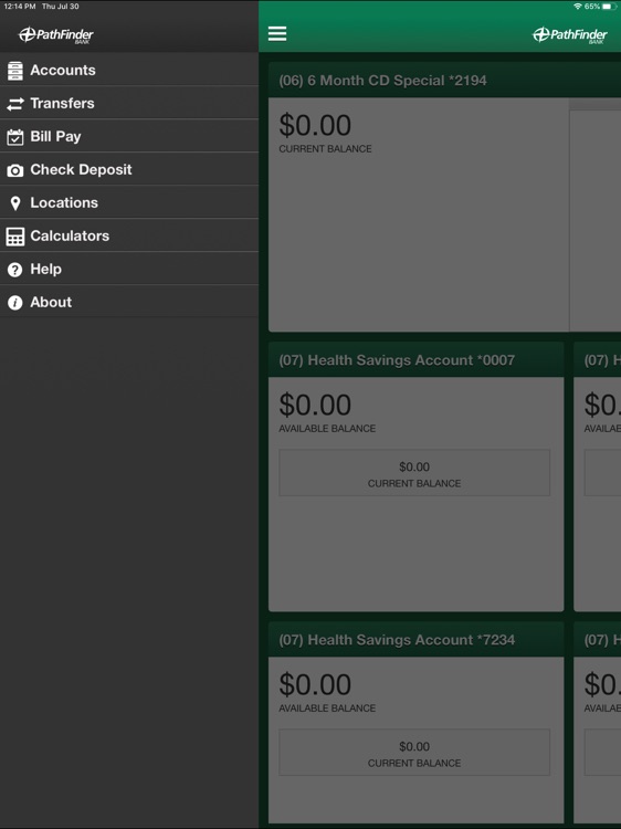 Pathfinder Bank for iPad