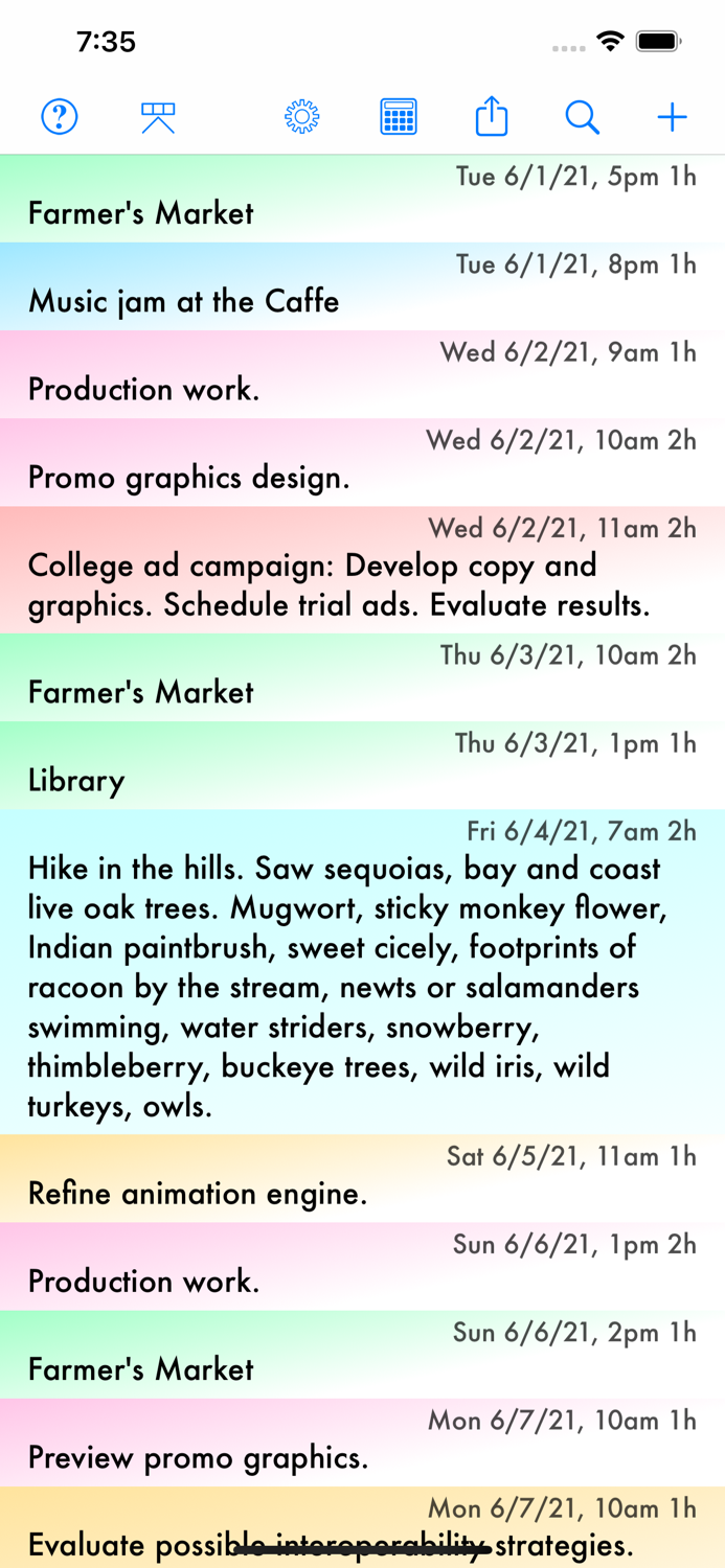 CalReader - Calender logs